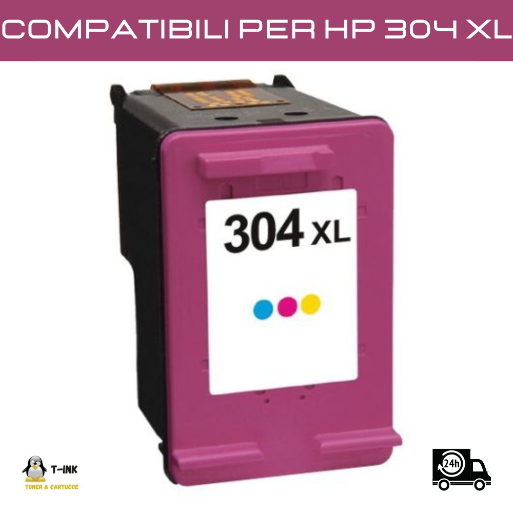 Cartucce inkjet compatibile HP 304XL 304 XL per Envy 5010 5020 DeskJet 2620 2630 3700 3720 3730 3750 3764